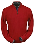 Rouge Red Baby Alpaca Hal-Zip Sweater | Peru Unlimited Half Zip Sweaters | Sam's Tailoring Fine Men's Clothing