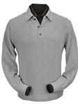 Silver Grey Heateher Baby Alpaca Straight Bottom Polo | Peru Unlimited Polo Shirt | Sam's Tailoring Fine Men's Clothing