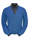 Royal Blue Baby Alpaca Relax Fit Cardigan | Peru Unlimited Cardigans | Sam's Tailoring Fine Men's Clothing