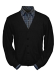 Black Baby Alpaca Relax Fit Men's Cardigan | Peru Unlimited Cardigans | Sam's Tailoring Fine Men's Clothing