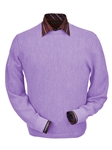 Lilac Baby Alpaca Ribbed Crew Neck Sweater | Peru Unlimited Crew Neck Sweaters | Sam's Tailoring Fine Men's Clothing