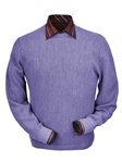 Lilac Heather Baby Alpaca Crew Neck Sweater | Peru Unlimited Crew Neck Sweaters | Sam's Tailoring Fine Men's Clothing