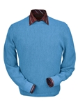 Coastal Heather Baby Alpaca Crew Neck Sweater | Peru Unlimited Crew Neck Sweaters | Sam's Tailoring Fine Men's Clothing