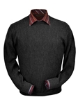 Charcoal Heather Baby Alpaca Crew Neck Sweater | Peru Unlimited Crew Neck Sweaters | Sam's Tailoring Fine Men's Clothing