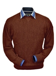 Rust Heather Baby Alpaca Crew Neck Sweatshirt | Peru Unlimited Crew Neck Sweatshirt | Sam's Tailoring Fine Men's Clothing