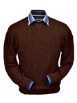 Bark Heather Baby Alpaca Crew Neck Sweatshirt | Peru Unlimited Crew Neck Sweatshirt | Sam's Tailoring Fine Men's Clothing
