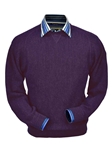 Plum Heather Baby Alpaca Crew Neck Sweatshirt | Peru Unlimited Crew Neck Sweatshirts | Sam's Tailoring Fine Men's Clothing