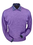Lilac Heather Royal Alpaca Crew Neck Sweater | Peru Unlimited Crewneck Sweaters | Sam's Tailoring Fine Men's Clothing