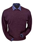 Plum Heather Royal Alpaca Crew Neck Sweater | Peru Unlimited Crewneck Sweaters | Sam's Tailoring Fine Men's Clothing