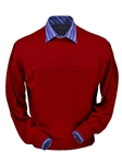 Red Premium Royal Alpaca Crew Neck Sweater | Peru Unlimited Crewneck Sweaters | Sam's Tailoring Fine Men's Clothing