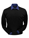 Black Premium Royal Alpaca Crew Neck Sweater | Peru Unlimited Crewneck Sweaters | Sam's Tailoring Fine Men's Clothing