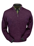 Plum Heather Royal Alpaca Half-Zip Sweater | Peru Unlimited Half-Zip Mock | Sam's Tailoring Fine Men's Clothing