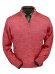 Red Coral Heather Royal Alpaca Half-Zip Sweater | Peru Unlimited Half-Zip Mock | Sam's Tailoring Fine Men's Clothing