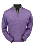 Lilac Heather Royal Alpaca Half-Zip Sweater | Peru Unlimited Half-Zip Mock | Sam's Tailoring Fine Men's Clothing