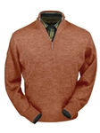 Soft Brick Heather Royal Alpaca Half-Zip Sweater | Peru Unlimited Half-Zip Mock | Sam's Tailoring Fine Men's Clothing