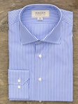 Blue Stripe Carmel Fit Men's Dress Shirt | Hagen Dress Shirts | Sam's Tailoring Fine Men's Clothing