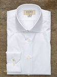 White Super Fine Twill Carmel Fit Dress Shirt | Hagen Dress Shirts | Sam's Tailoring Fine Men's Clothing