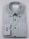 Green Blue Graph Men's Sport Shirt | Hagen Sport Shirts | Sam's Tailoring Fine Men's Clothing