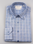 Blue Large Graph Men's Sport Shirt | Hagen Sport Shirts | Sam's Tailoring Fine Men's Clothing