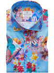 Multi-Colored Flower Print Byron Short Sleeve Shirt | Emanuel Berg Short Sleeve Shirts | Sam's Tailoring Fine Men's Shirts
