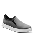 Light Grey Nubuck With White Sole Slip On Shoe | Samuel Hubbard Shoes | Sam's Tailoring Fine Men Clothing