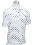 White Performance Trophy Print Short Sleeve Polo | Bobby Jones Shirts Collection | Sam's Tailoring Fine Men Clothing