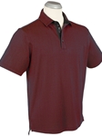 Cambridge Red Double Knit Diamond Jacquard Polo | Bobby Jones Shirts Collection | Sam's Tailoring Fine Men Clothing