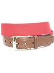 Red European Ribbed Striped Surcingle Men's Belt | Torino Leather Resort Casual Belts | Sam's Tailoring Fine Men Clothing