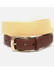 Yellow European Ribbed Striped Surcingle Men's Belt | Torino Leather Resort Casual Belts | Sam's Tailoring Fine Men Clothing