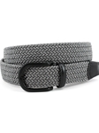 Grey Italian Braided Melange Rayon Elastic Belt | Torino Leather Resort Casual Belts | Sam's Tailoring Fine Men Clothing