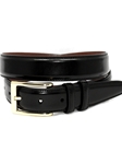 Black Antigua Leather Tanned Cowhide Men's Belt | Torino Leather Dressy Belts | Sam's Tailoring Fine Men Clothing