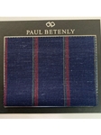 Navy With Green & Red Stripe Custom Suit | Paul Betenly Custom Suits | Sam's Tailoring Fine Men's Clothing