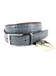 Grey Alligator Grain Embossed Calfskin Men Belt | Torino Leather Dress Causal Belts | Sam's Tailoring Fine Men Clothing