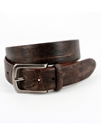 Brown Large Scale Embossed Crocodile Calfskin Belt | Torino Leather Dress Causal Belts | Sam's Tailoring Fine Men Clothing