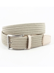 Light Khaki Italian Braided Stretch Rayon Elastic Belt | Torino Leather Resort Causal Belts | Sam's Tailoring Fine Men Clothing