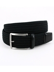 Black Italian Braided Stretch Rayon Elastic Belt | Torino Leather Resort Causal Belts | Sam's Tailoring Fine Men Clothing