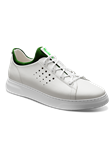 Green Lining On White Leather With White Sole Shoe | Samuel Hubbard Casual Shoes | Sam's Tailoring Fine Men Clothing