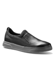 Black Leather With White Dark Gray Sole Slip On Shoe | Samuel Hubbard Shoes | Sam's Tailoring Fine Men Clothing