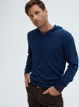 Indigo Natural Fibers Soft Feel Men's Hoodie | Stone Rose Sweaters Collection | Sams Tailoring Fine Men Clothing