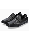 Black Soft Leather Bovine Lining Soft Air Moccasin | Mephisto Loafers Collection | Sam's Tailoring Fine Men Clothing