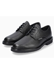 Black Soft Grained Leather Lace Up Men's Derby Shoe | Mephisto Dress Shoes Collection | Sam's Tailoring Fine Men Clothing