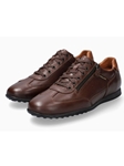 Brown Soft Leather Rubber Sole Sporty Men's Shoe | Mephisto Casual Shoes Collection | Sam's Tailoring Fine Men Clothing