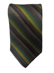 Grey, Green & Yellow Stripe Executive Estate Tie| Estate Ties Collection | Sam's Tailoring Fine Men's Clothing