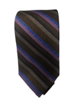 Brown, Blue & Lavender Stripe Executive Estate Tie | Estate Ties Collection | Sam's Tailoring Fine Men's Clothing