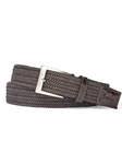 Chocolate Solid Stretch With Crocodile Tabs Belt | W.Kleinberg Belts Collection | Sam's Tailoring Fine Men's Clothing