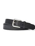 Black Antique Bison With Brushed Nickel Buckle Belt | W.Kleinberg American Bison Belts | Sam's Tailoring Fine Men's Clothing