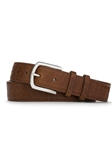 Peanut American Bison With Nickel Buckle Men's Belt | W.Kleinberg American Bison Belts | Sam's Tailoring Fine Men's Clothing