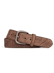 Mocha Sueded Bison With Roller Buckle Men's Belt | W.Kleinberg American Bison Belts | Sam's Tailoring Fine Men's Clothing