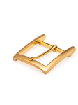 Slim Square Brushed Gold Buckle | W.Kleinberg Buckles Collection | Sam's Tailoring Fine Men's Clothing