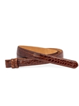 Cognac Glazed Alligator Slide Belt Strap | W.Kleinberg Speciality Straps | Sam's Tailoring Fine Men's Clothing